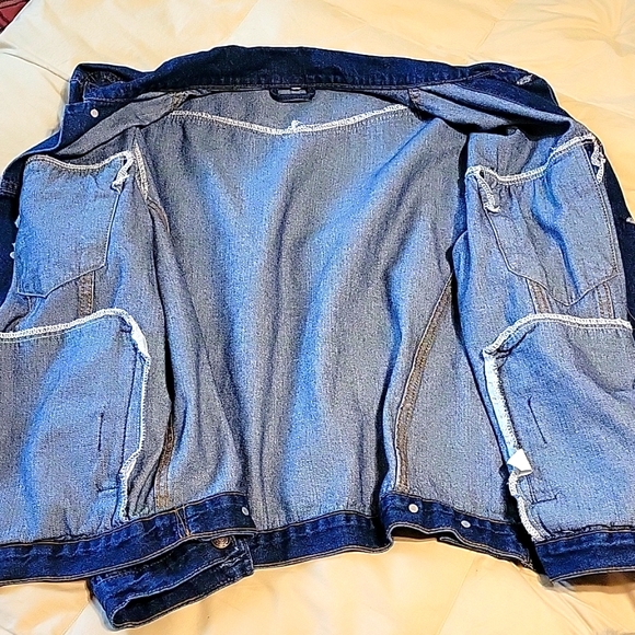 Elia cher women's size medium US 8 long sleeve button up blue denim jean jacket - Picture 11 of 14